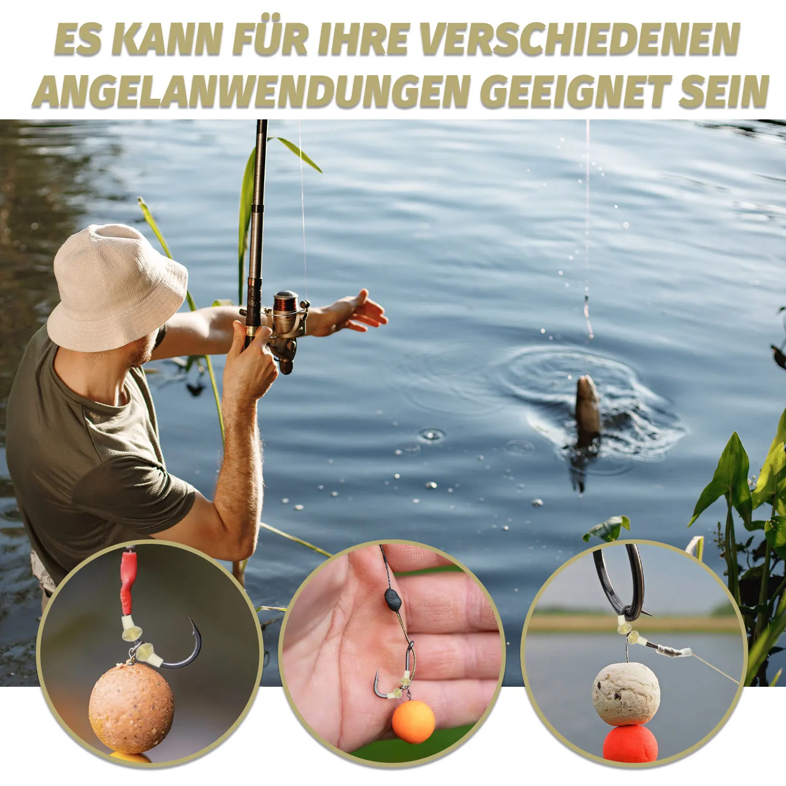 Goture-Clips de seguridad para pesca de carpa, cono de goma trasero, manga antienredos, giratorios de cambio rápido, accesorios giratorios de peso de pesca - imagen 4