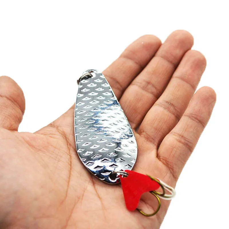 Señuelos de Pesca de Metal de 3 piezas, señuelo de cuchara dorada y plateada, cebo giratorio Wobbler, señuelo de trucha y lubina, señuelos duros artificiales de 17g, 21g y 24g - imagen 3