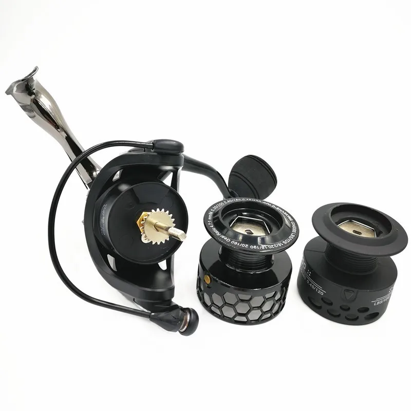 Carrete de pesca giratorio de carpa de agua salada MAVLLOS relación 15BB 5,5: 1 1000-7000 modelo 2 carretes cuerpo de Metal barco de mar carretes de pesca Jigging - imagen 4