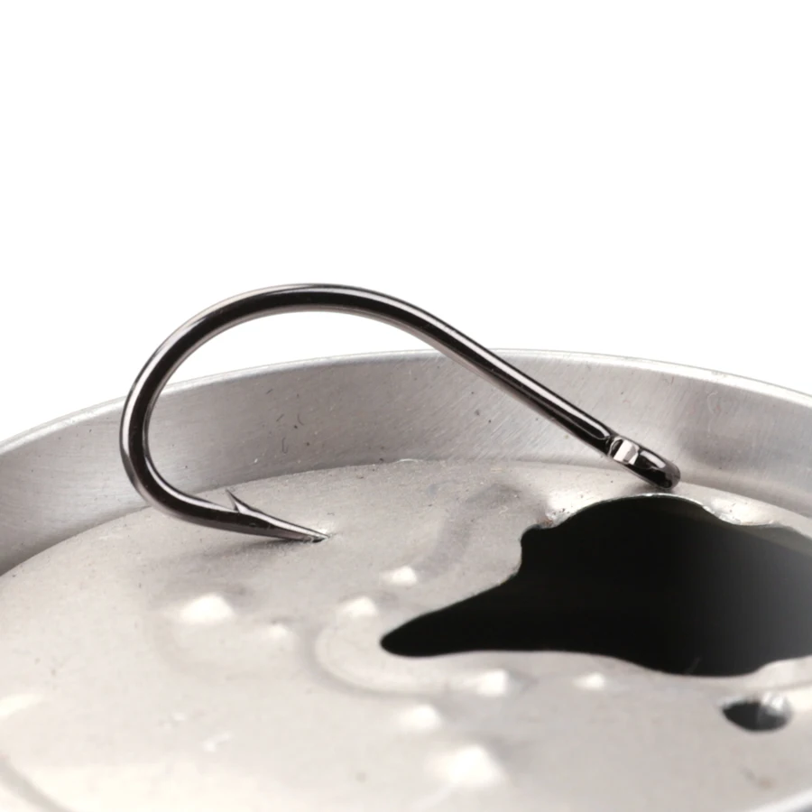 FTK 50PCS Europa Feeder Anzuelos de pesca Acero con alto contenido de carbono 1 # -10 #   Anzuelo de carpa con púas de un solo círculo con accesorios de pesca ocular - imagen 2