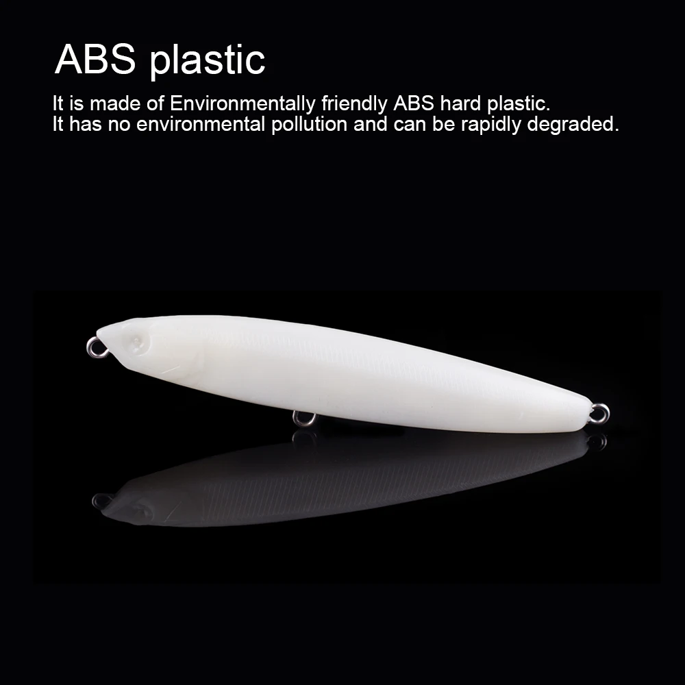 Hanlin-SEÑUELOS en blanco de pececillos, dispositivo de cambio de centro de gravedad, hundimiento sin pintar, aparejos de lubina, 10 piezas, 80mm/9g - imagen 5