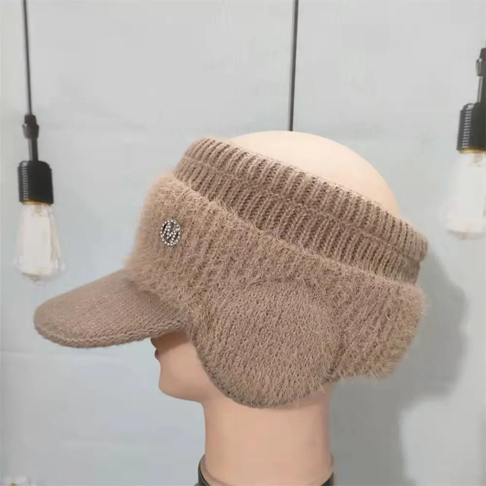 Gorro cortavientos de lana con orejeras para pesca en invierno - imagen 2
