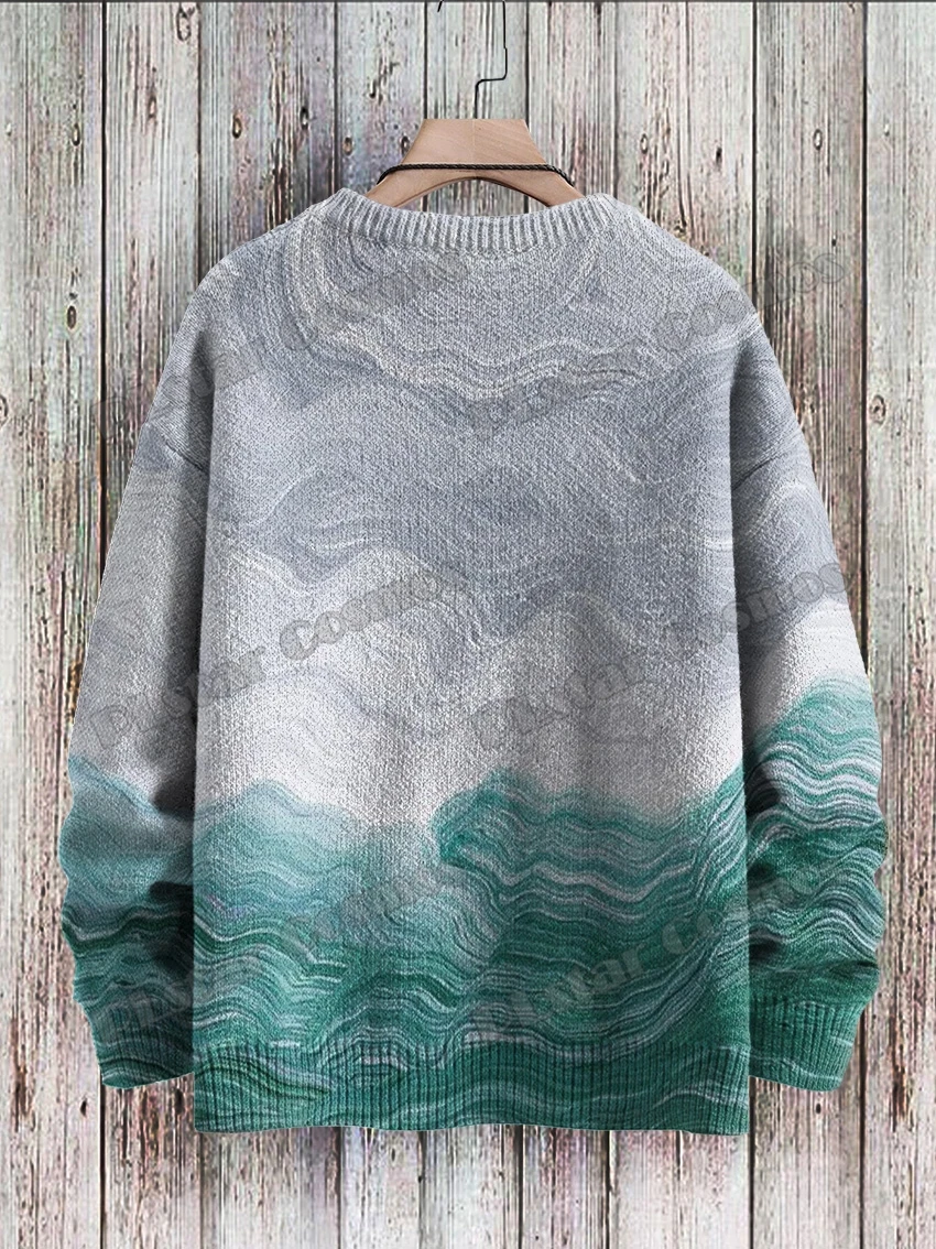 Jersey Unisex Cuello Redondo Estampado Nebulosa Arcoíris - imagen 5