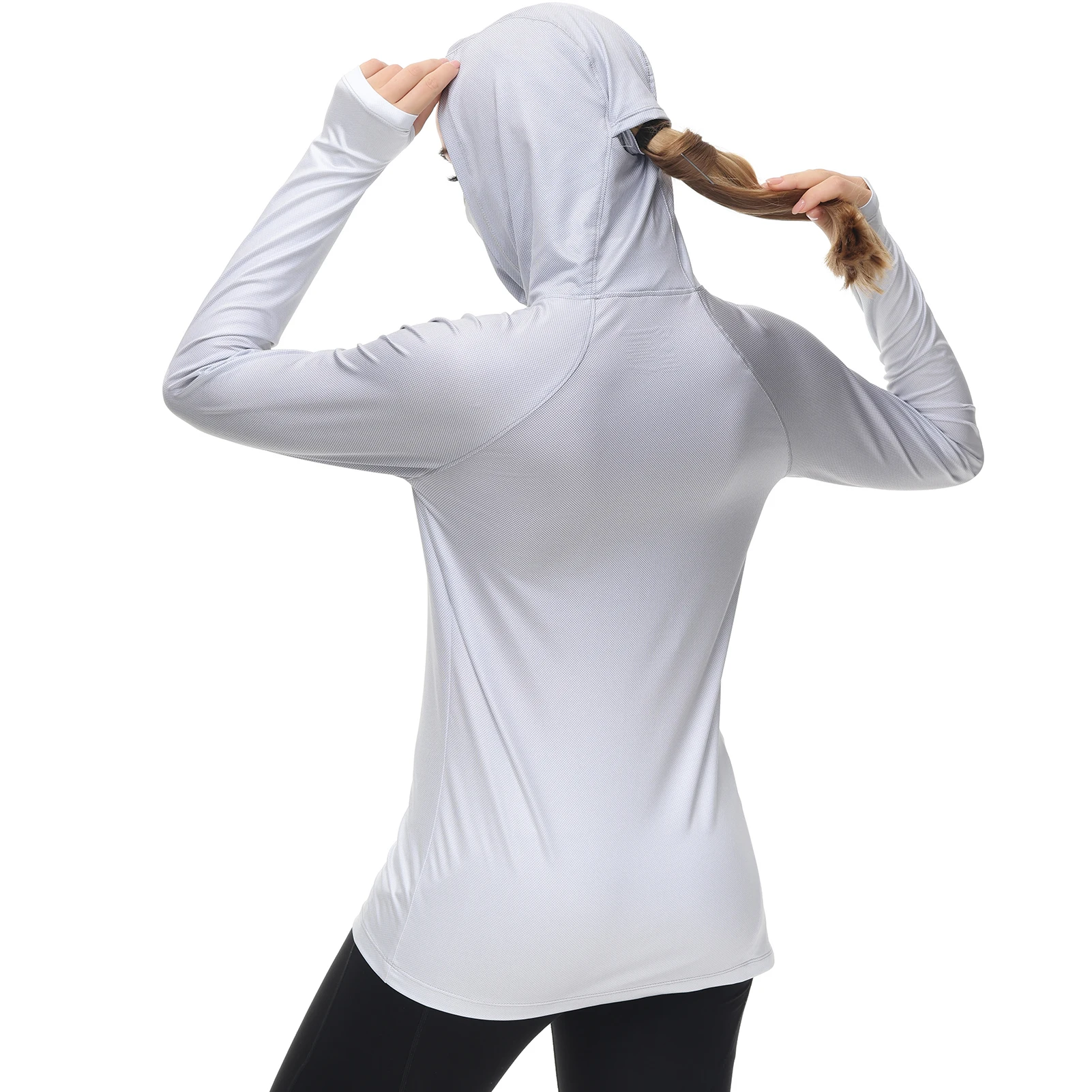 Bassdash-Sudadera con capucha de pesca para mujer, camisa con máscara facial, agujeros para el pulgar, UPF 50 +, FS23W - imagen 2