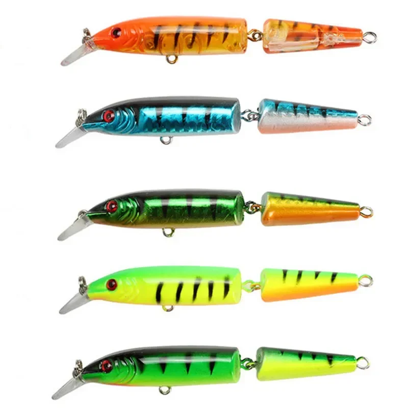 5 uds Swimbait señuelo de Pesca 10,5 cm multiarticulado 2 secciones Swimbaits cebo duro Lucio Wobbler Pesca carpa Minnow juego de Señuelos de Pesca - imagen 4