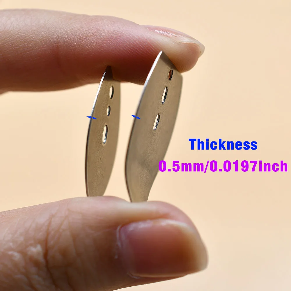 Plantilla de natación de acero inoxidable Original, 6 uds., hojas de bailarina, cuchillas de Chatterbait, cuchillas giratorias, accesorios de cuchillas de agua dulce y salada - imagen 5