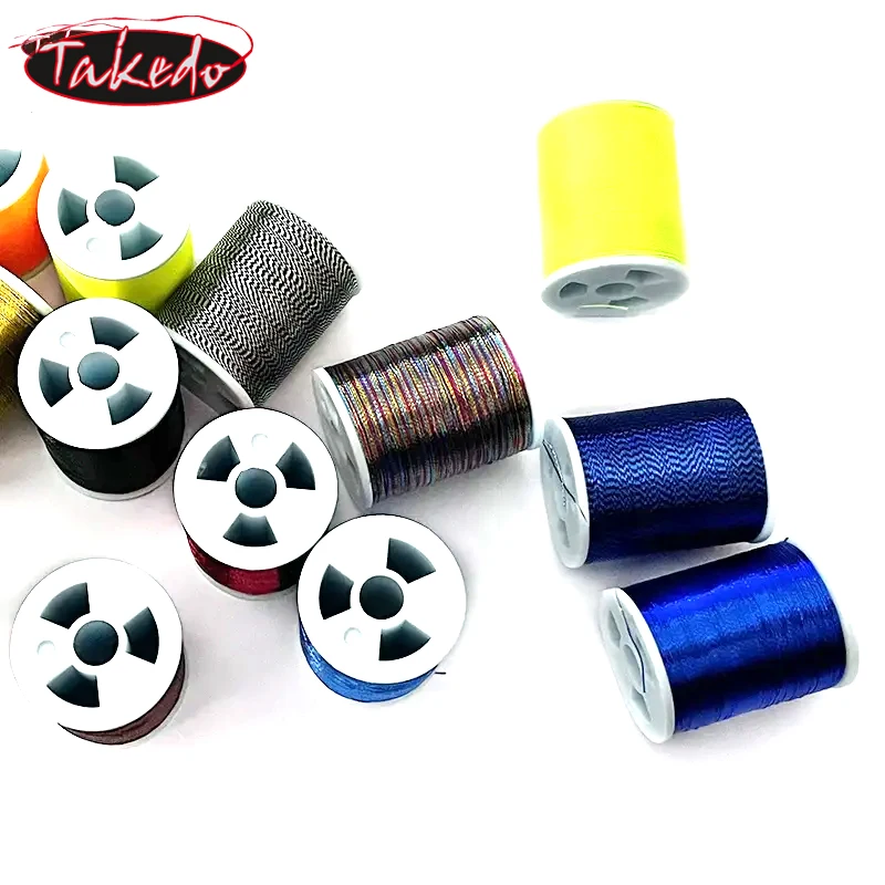 TAKEDO, 15 colores, 0,28mm, 0,3mm, 100 yardas, línea guía de caña de pescar, hilo de bobinado NCP, componente de decoración de reparación DIY, caña de pescar - imagen 4