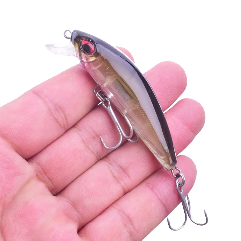 5 piezas de cebo juego de color mixto 7 cm 10,5 gramos hundido pequeño pez arrastre swinger manejo de cebo artificial de plástico luminoso con gancho 6 # - imagen 2