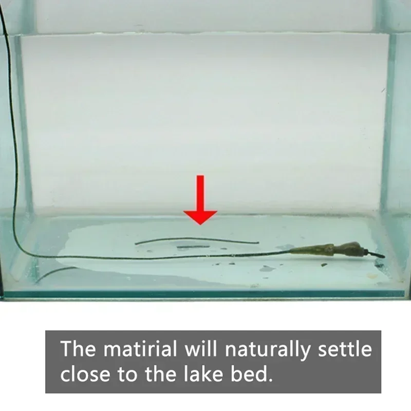 2x línea líder sin plomo para pesca de carpa, 100cm/60lb, clip de hoja híbrido QC giratorio para helicópteros, Chod, aparejo para el cabello, accesorios - imagen 3