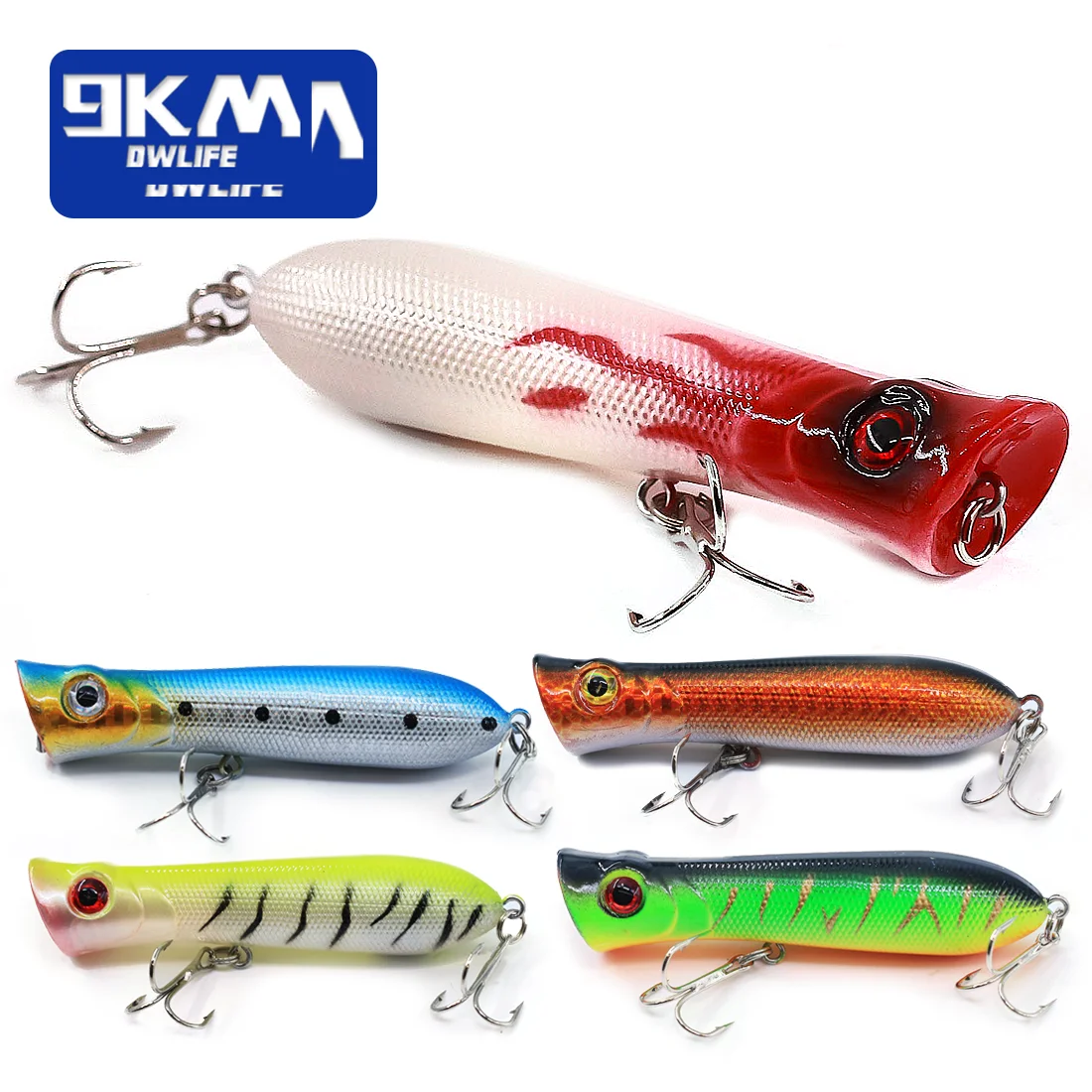 Señuelo Popper de superficie 8cm 12g para grandes depredadores - imagen 5