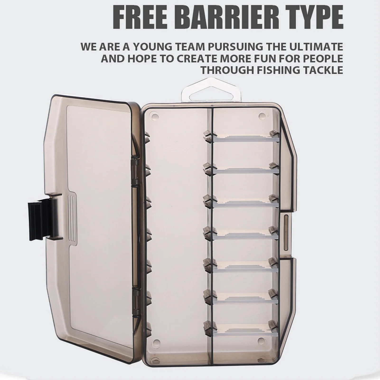 Caja de aparejos de pesca portátil, caja organizadora de 10 rejillas para señuelo de pesca, cebo, anzuelo, flotador, caja de almacenamiento de engranajes de pesca al aire libre - imagen 2