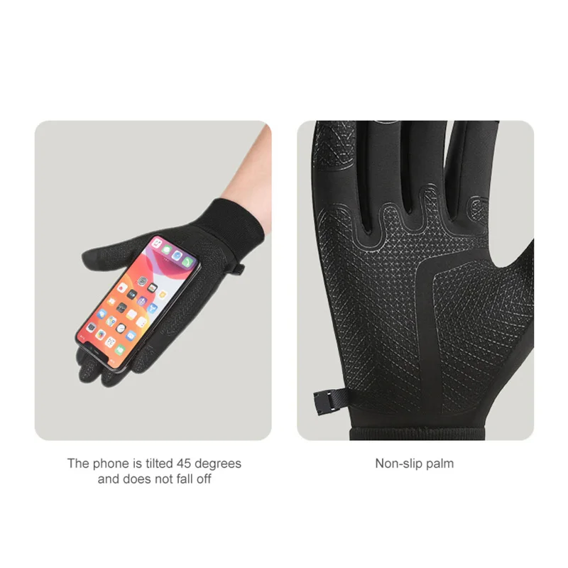 Guantes de invierno para hombre, resistentes al agua y al frío, para motocicleta, deportes al aire libre, cálidos, térmicos, forro polar, correr, esquí, XA131G - imagen 3