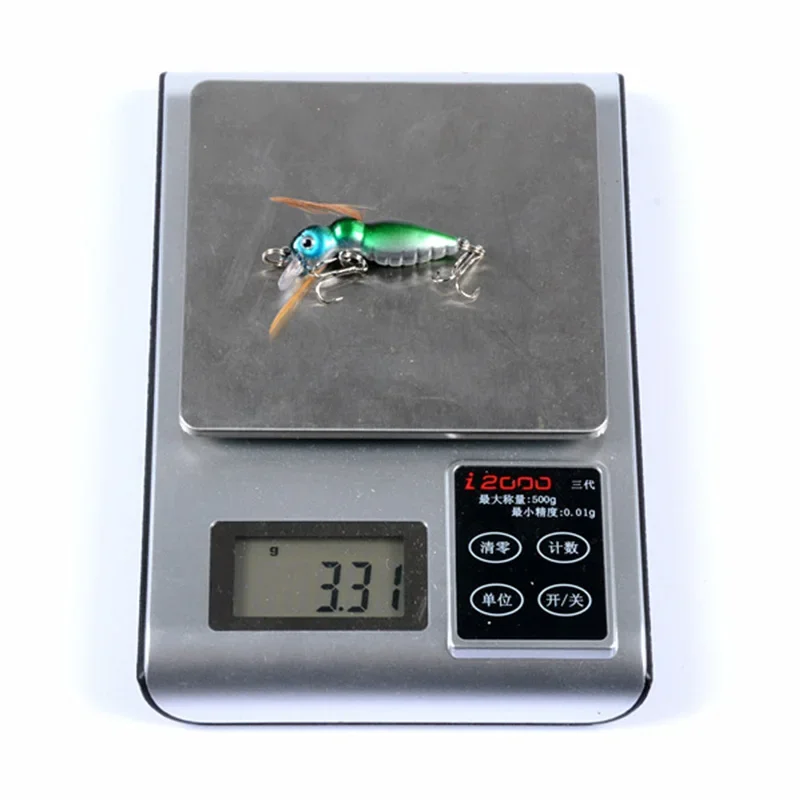 1 unidad 4,5 cm 3,5g hormigas artificiales insectos señuelo de pesca Topwater Wobblers escarabajo cebo con 12 #   Anzuelos para aparejos de pesca de carpa lubina - imagen 3