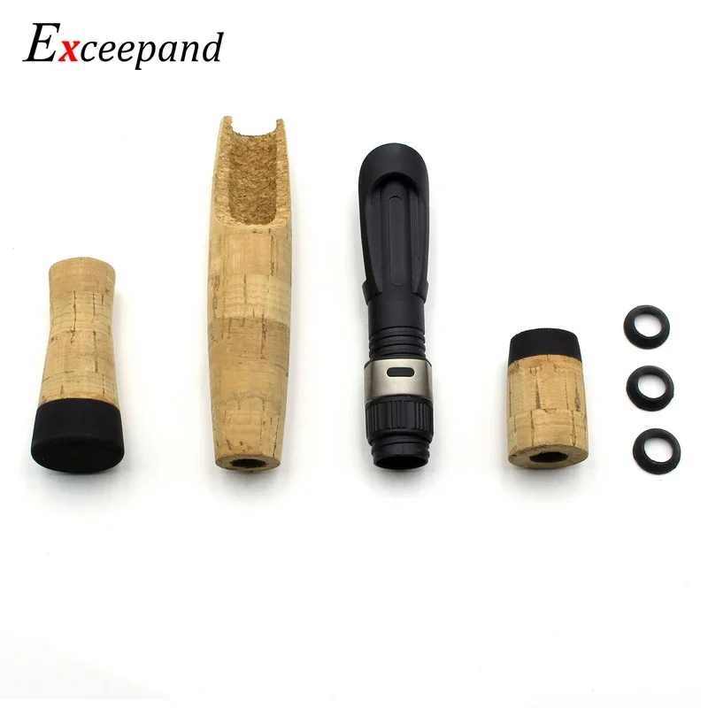 Exceepand mango de caña de pescar giratoria de corcho compuesto, empuñaduras de mango dividido, piezas de repuesto para construcción o reparación de caña de pescar - imagen 5