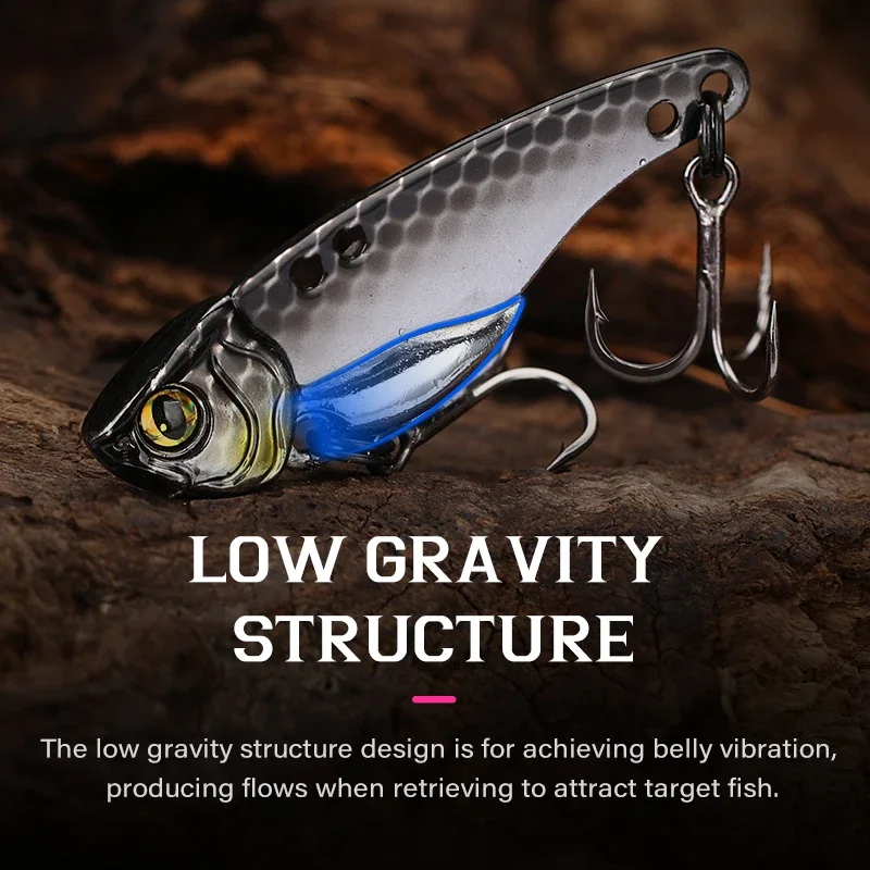 TSURINOYA Metal VIB señuelo de pesca duro ARES-A agua hundida plantilla de hielo cebo Wobblers 5g 7g 10g 15g vibración de invierno Jigging Swimbait - imagen 5