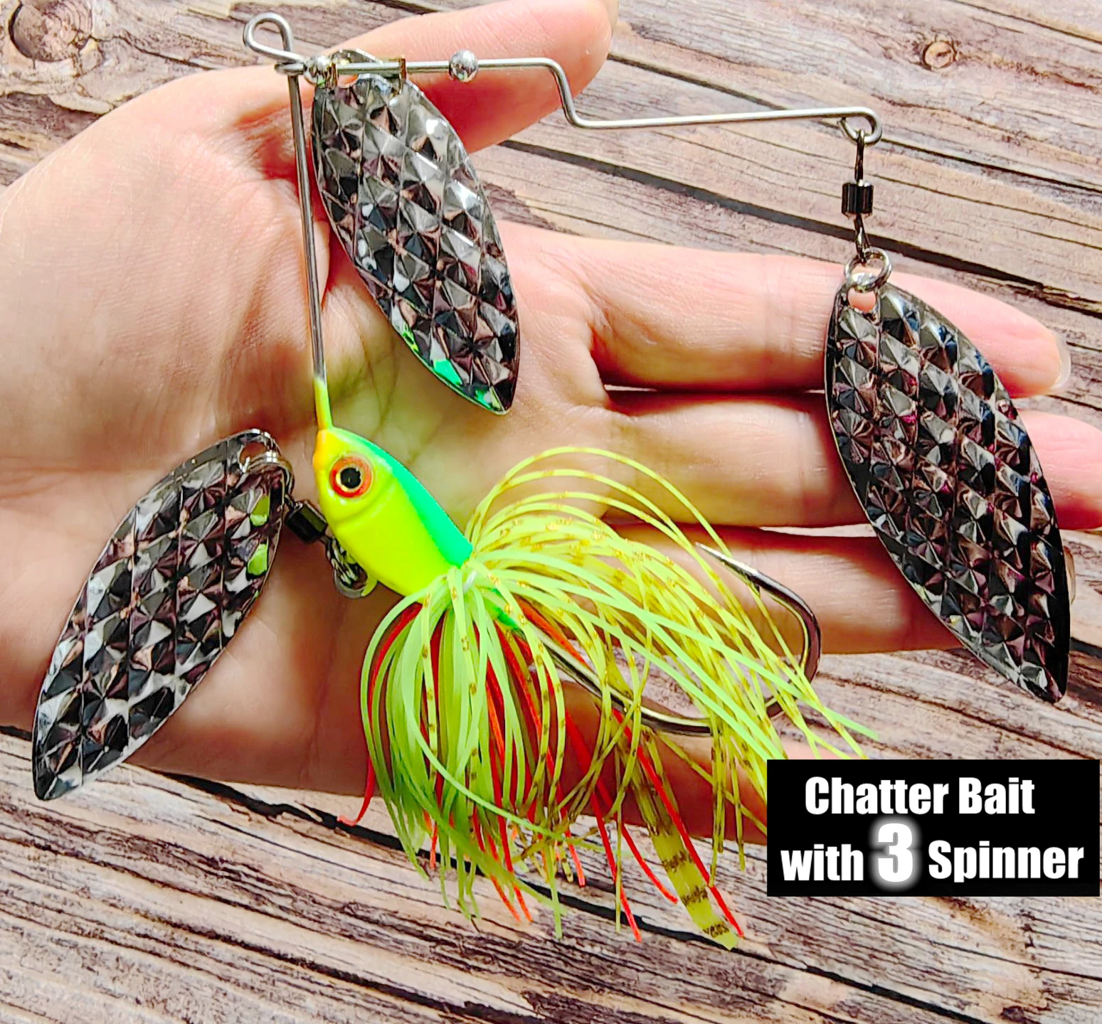 Buzzbait sin malezas Big – spinner wobbler para lubina - imagen 5