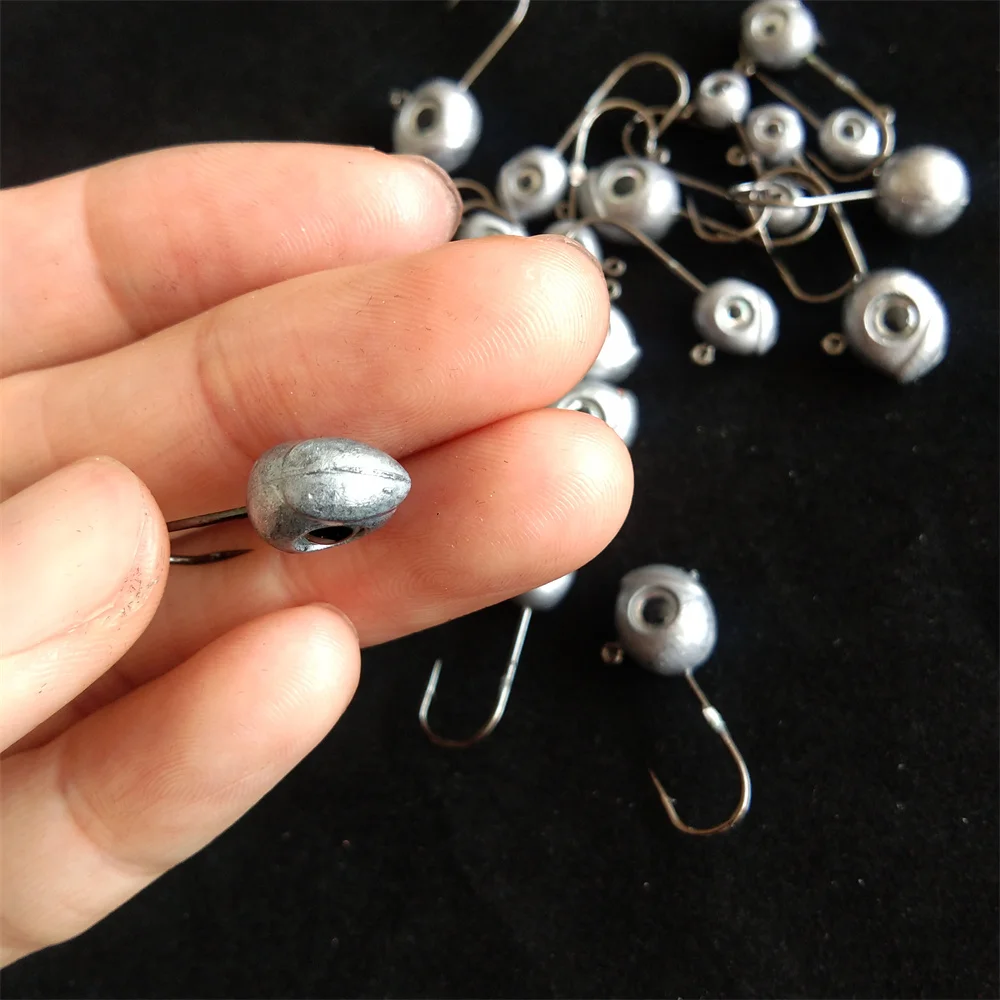 Swolfy-anzuelos de pesca ultraligeros, 50 piezas, 1g, 1,8g, 3,6g, ojos 3d, señuelo suave, Rockfish - imagen 5