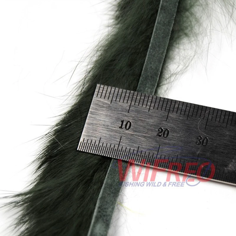 Wifreo, 4 Uds., tiras Zonker de liebre de piel de conejo para atado de moscas, Material, serpentina, moscas de pesca, fabricación de 5mm de ancho y conejito de imitación/conejo - imagen 4