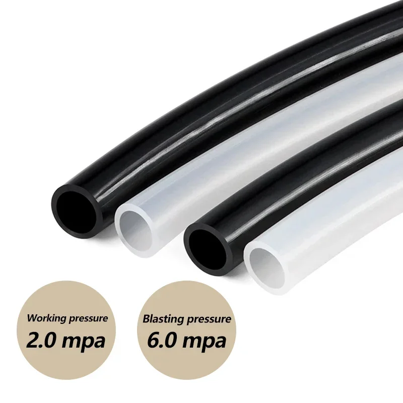 Tubo de nailon PA6 de 1 ~ 10 metros, negro transparente OD4 ~ 16mm × ID2 ~ 13mm, compresor de aire neumático de alta presión, tubo de aceite de poliamida rígido y liso - imagen 5