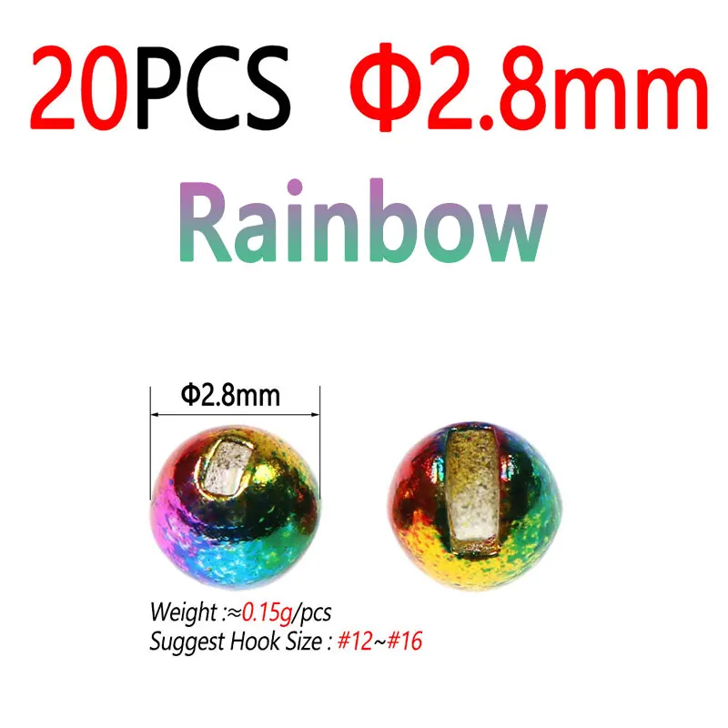 20pc 2.8mm Rainbow