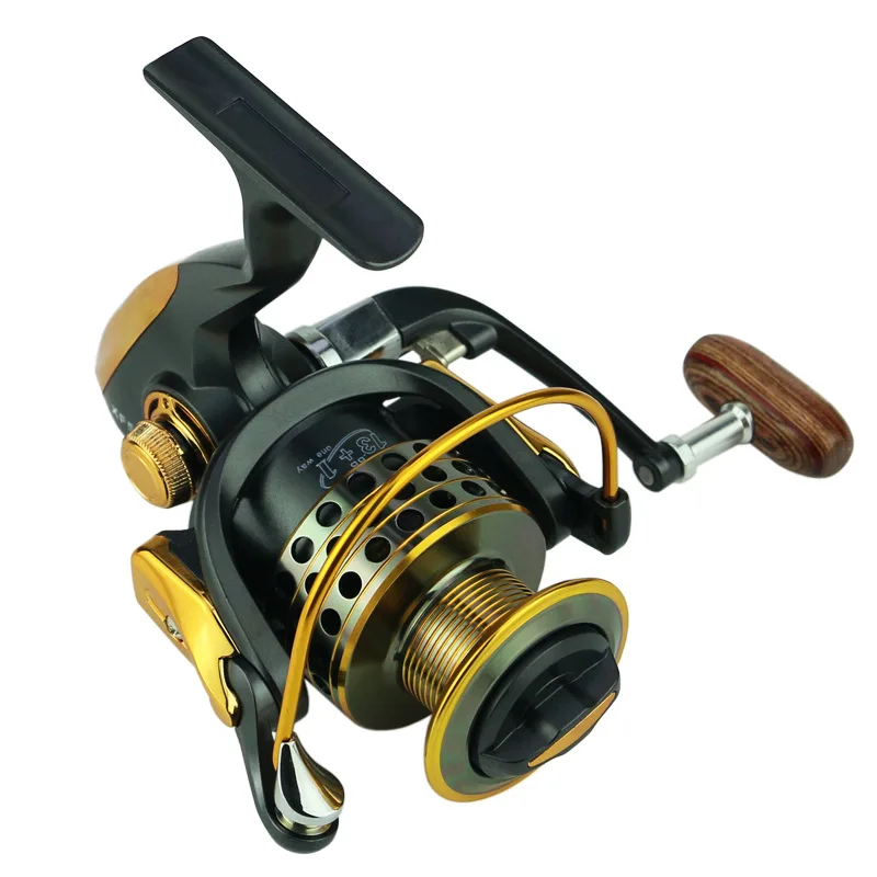 Carrete giratorio con brazo basculante metálico para pesca en mar - imagen 4