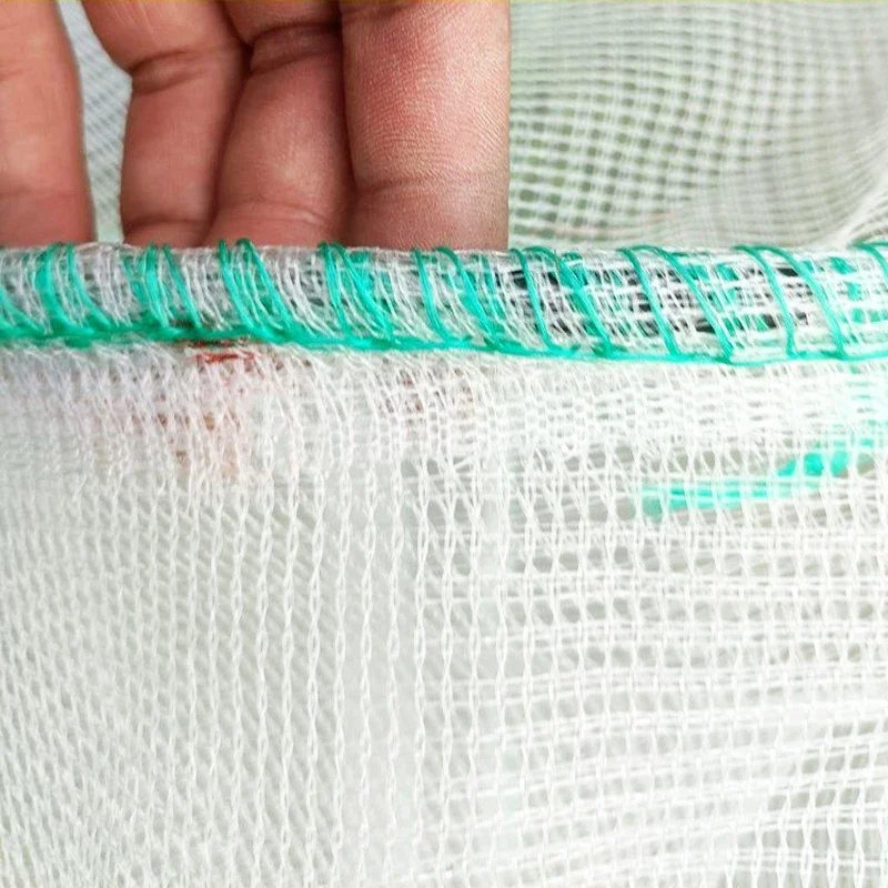 Lawaia red de pesca de nailon blanco, jaula de Camarón, cadena de hierro, plomo, flotadores de PVC, estanque de Río, trampa de cangrejo de pescado, 4M/6M/8M de ancho - imagen 2