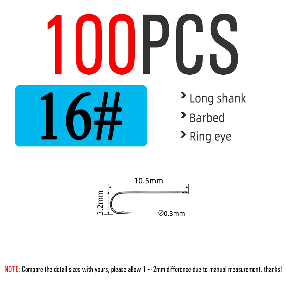 100pcs  Size 16