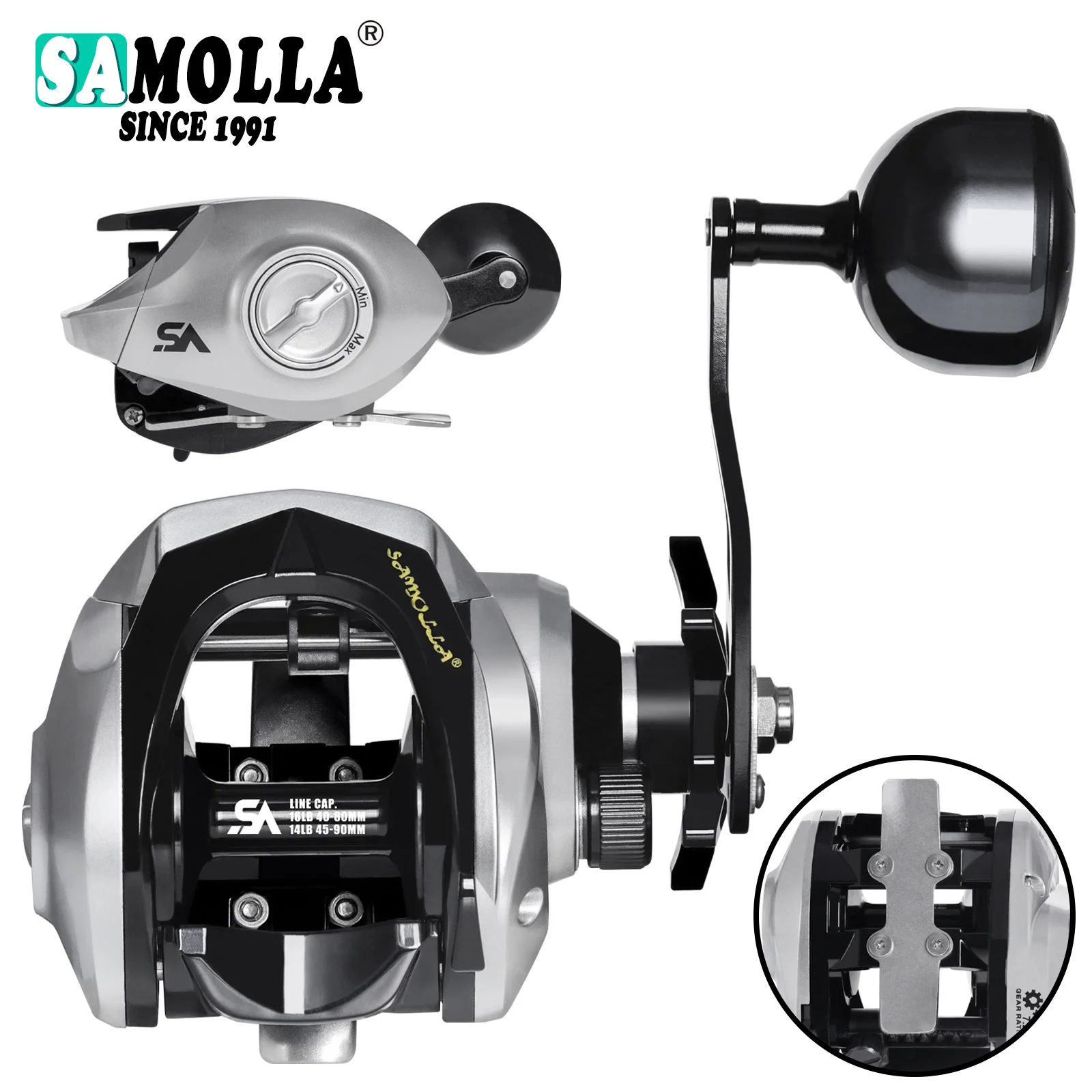 Carrete de pesca TZ800/TC800 301G – 18kg de drag y 10+1 rodamientos - imagen 3