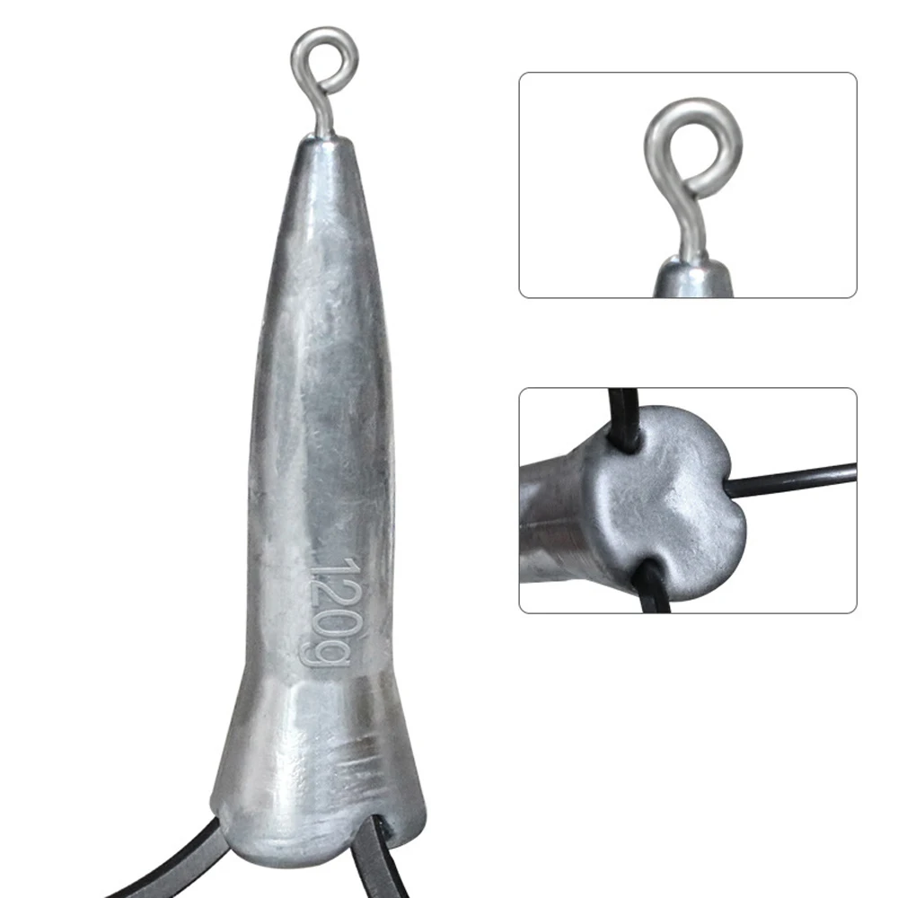 Anzuelos triples de pesca de ancla enorme, 100g-300g, anzuelos de cangrejo Hexagonal de acero alto en carbono, accesorios de cebo de púas de mar profundo - imagen 3