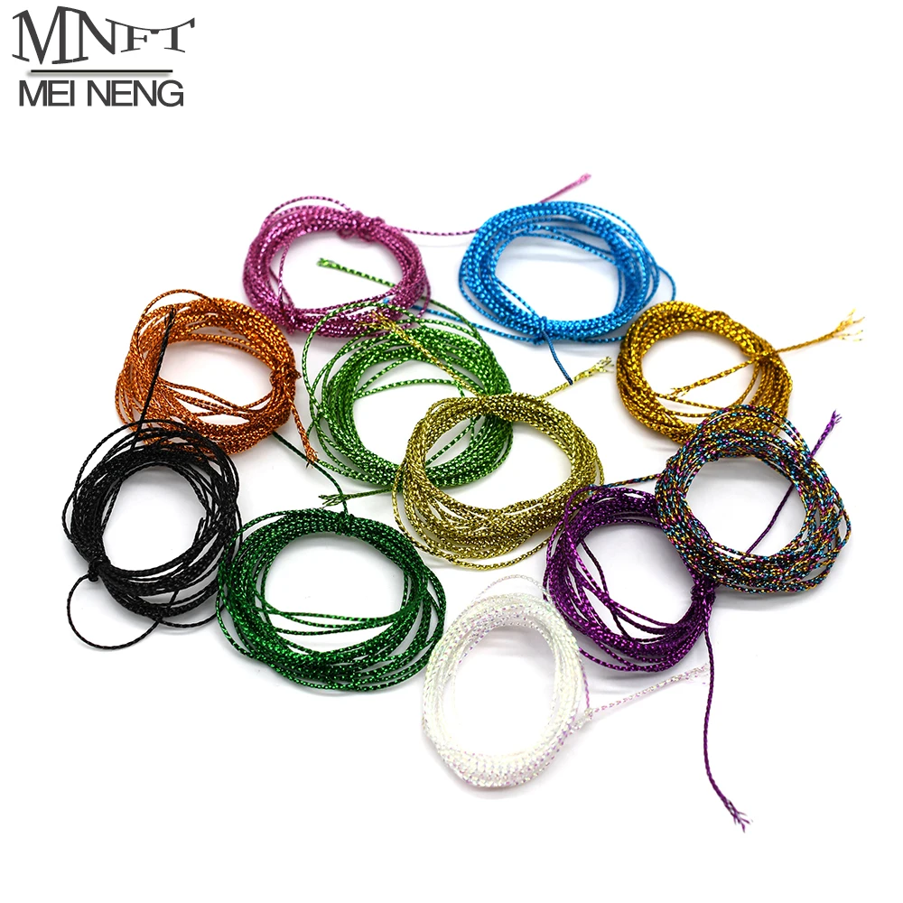 MNFT 2 bolsas para atar moscas, costilla brillante, chironomid, midge, ninfa, líneas trenzadas, materiales para atar moscas, 2 m/paquete