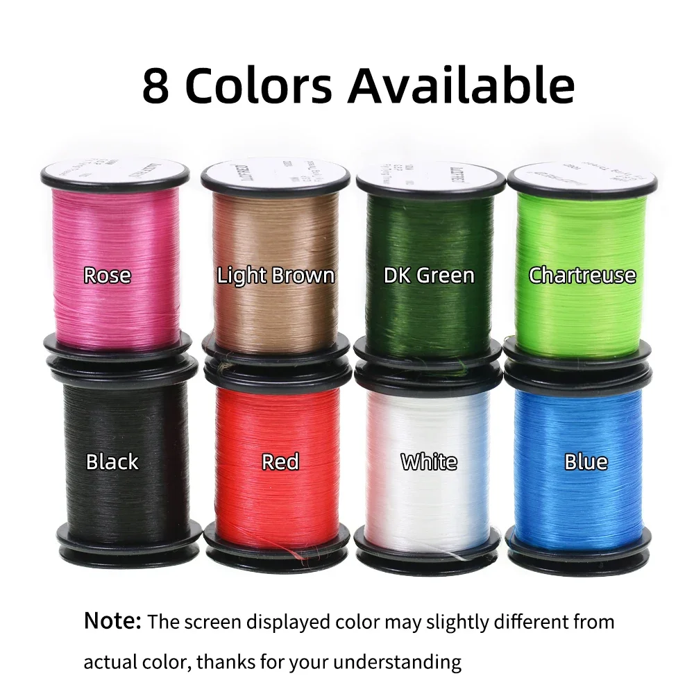 Wifreo 8 colores 100D GSP hilo de atado de moscas línea de polietileno Material de atado de moscas para moscas secas/húmedas ninfas Streamer señuelo 100M/carrete - imagen 4