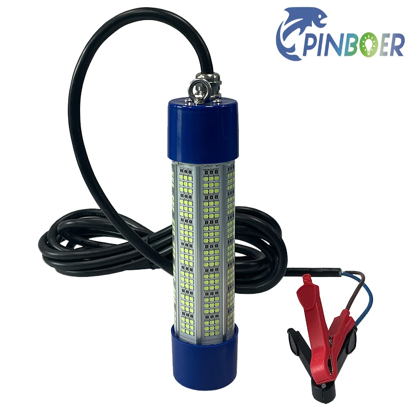 Pinboer luz de pesca submarina DC12V 200W 300W verde blanco sumergible de alta potencia LED señuelo cebo y lámpara buscador atractivo - imagen 5