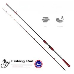 HAOYU piezas completas Fuji caña de pescar 1.38M1.58M1.8M2.1M2.4M2.7M Jig 100-500G caña de pescar de alto carbono caña de pescar en el océano Slatwater