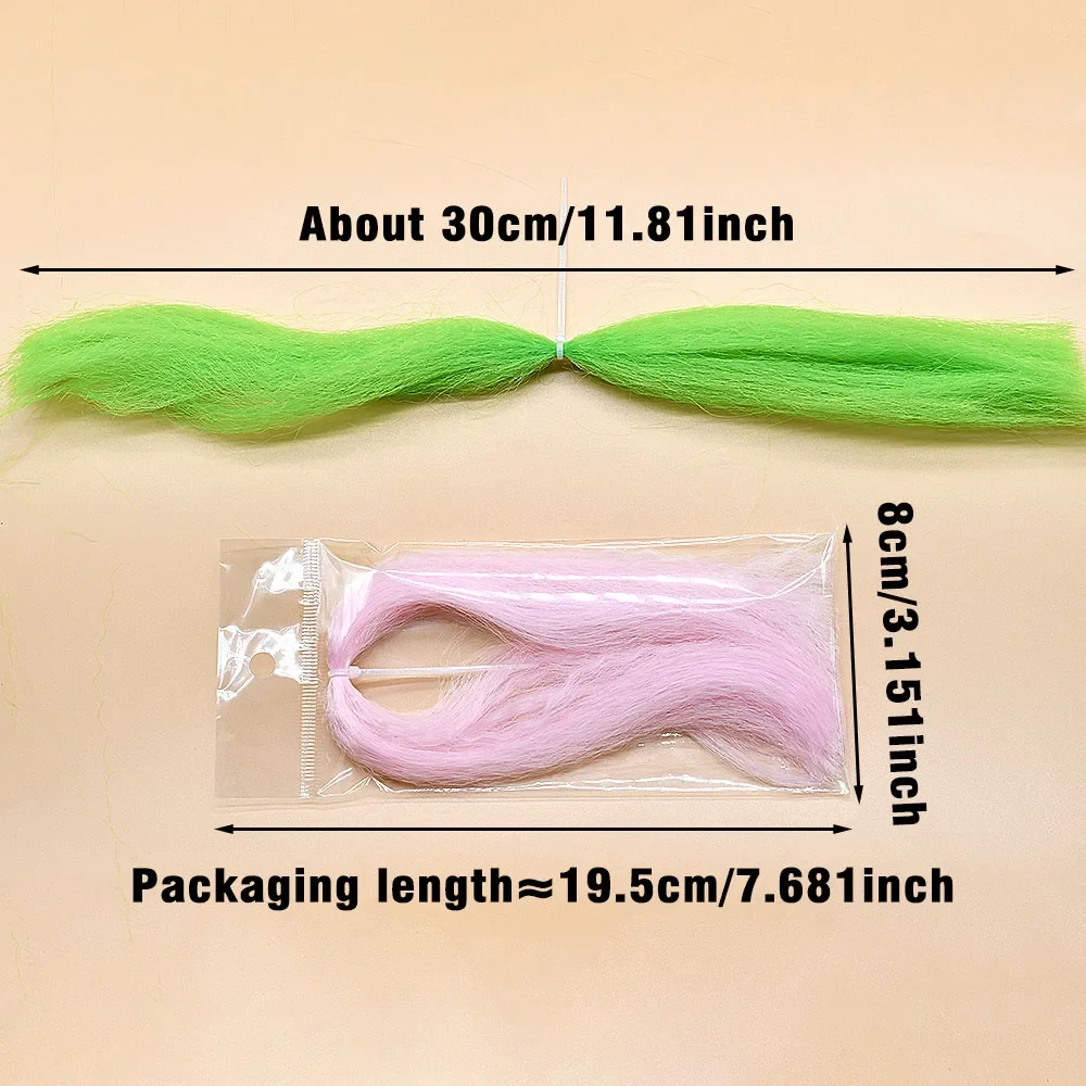 1 paquete de fibra de atado sintética brillante y Flash para anzuelo de ayuda de plantilla de agua salada, fabricación de señuelos y Material de serpentina de pesca con mosca, 6 colores - imagen 4