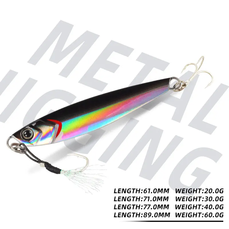 Señuelos de Jigging de mar Magic Works para pesca, 20g, 30g, 40g, 60g, cebo Artificial, plantilla de Metal, pesca en agua salada, Bassdash, cebos de peces falsos - imagen 5