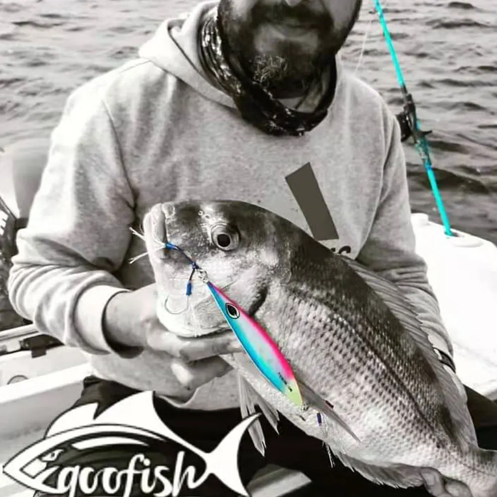 AS Metal plantilla de paso lento caída lenta hundimiento Jigging Pesca Glow Jigs 80g100g150g200g250g300g señuelo luminoso pesca pescador cebo - imagen 5