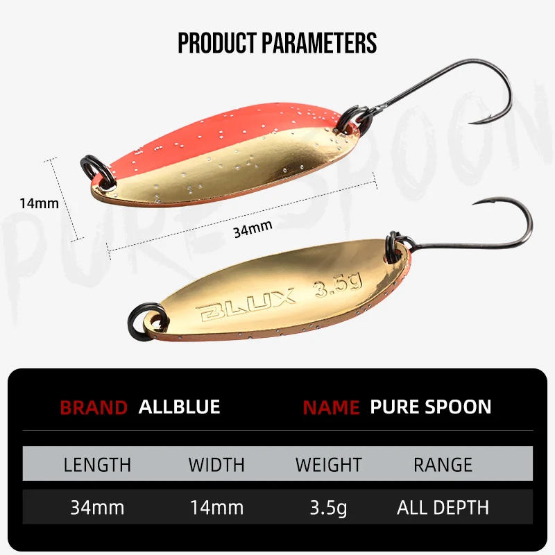 Cuchara ALLBLUE Pure Spoon – Señuelo metálico para trucha de arroyo - imagen 2
