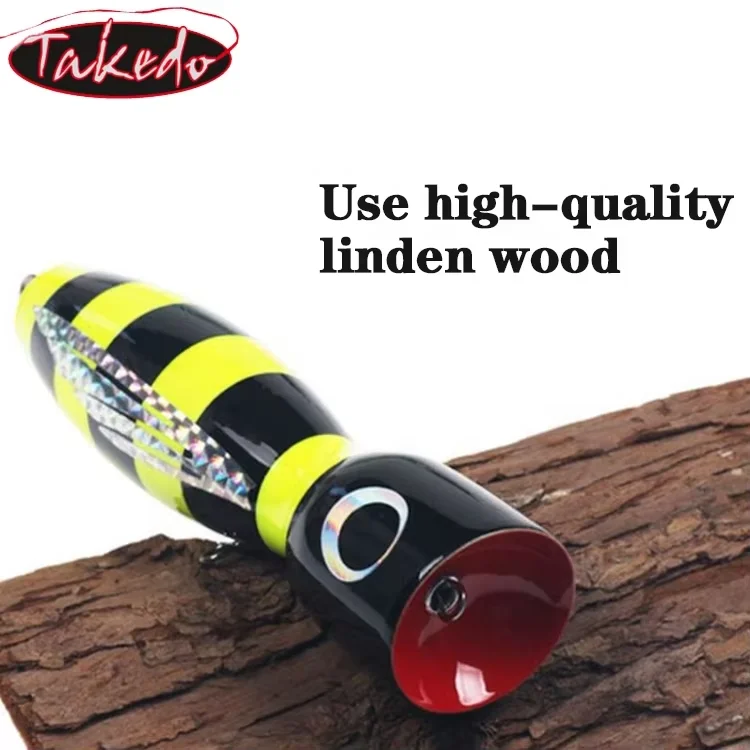 TAKEDO 175MM 120G Topwater Swimbait Popper señuelo de pesca cebo flotante Wobbler señuelo de pesca cebo Artificial de madera para atún Pike - imagen 5