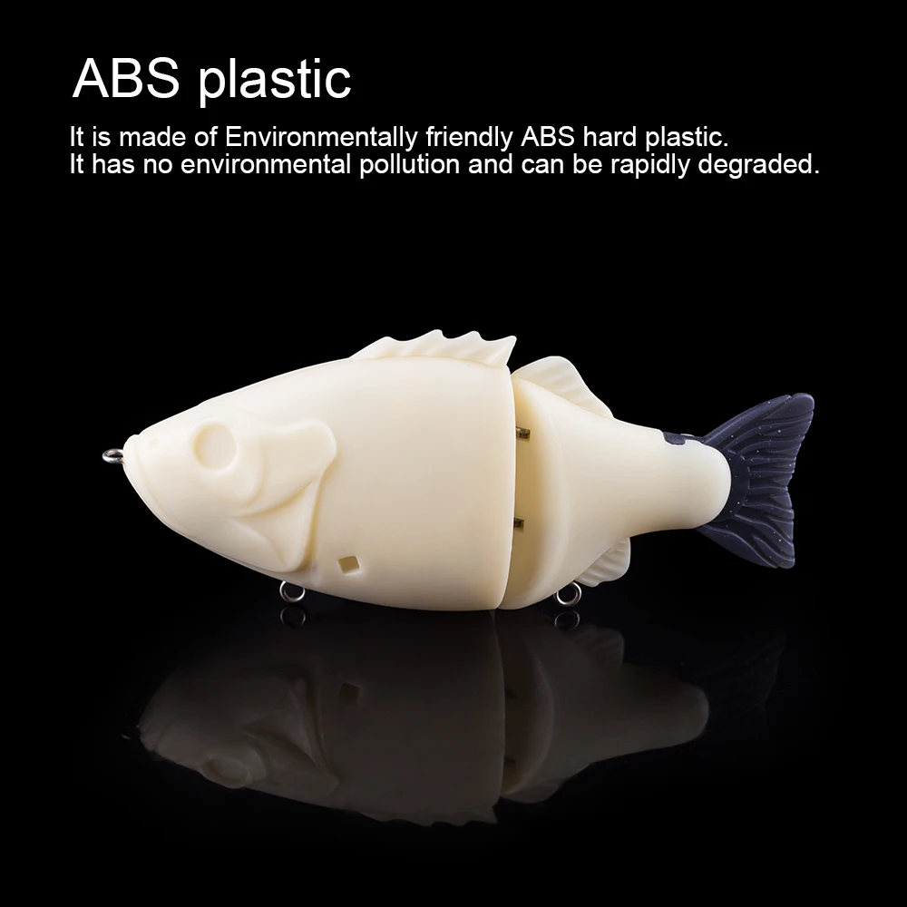 Hanlin-Señuelos de Pesca de cola suave, 16CM, 128G, Swimbait sin pintar, cuerpo duro Artificial, aparejos de lubina en blanco - imagen 5