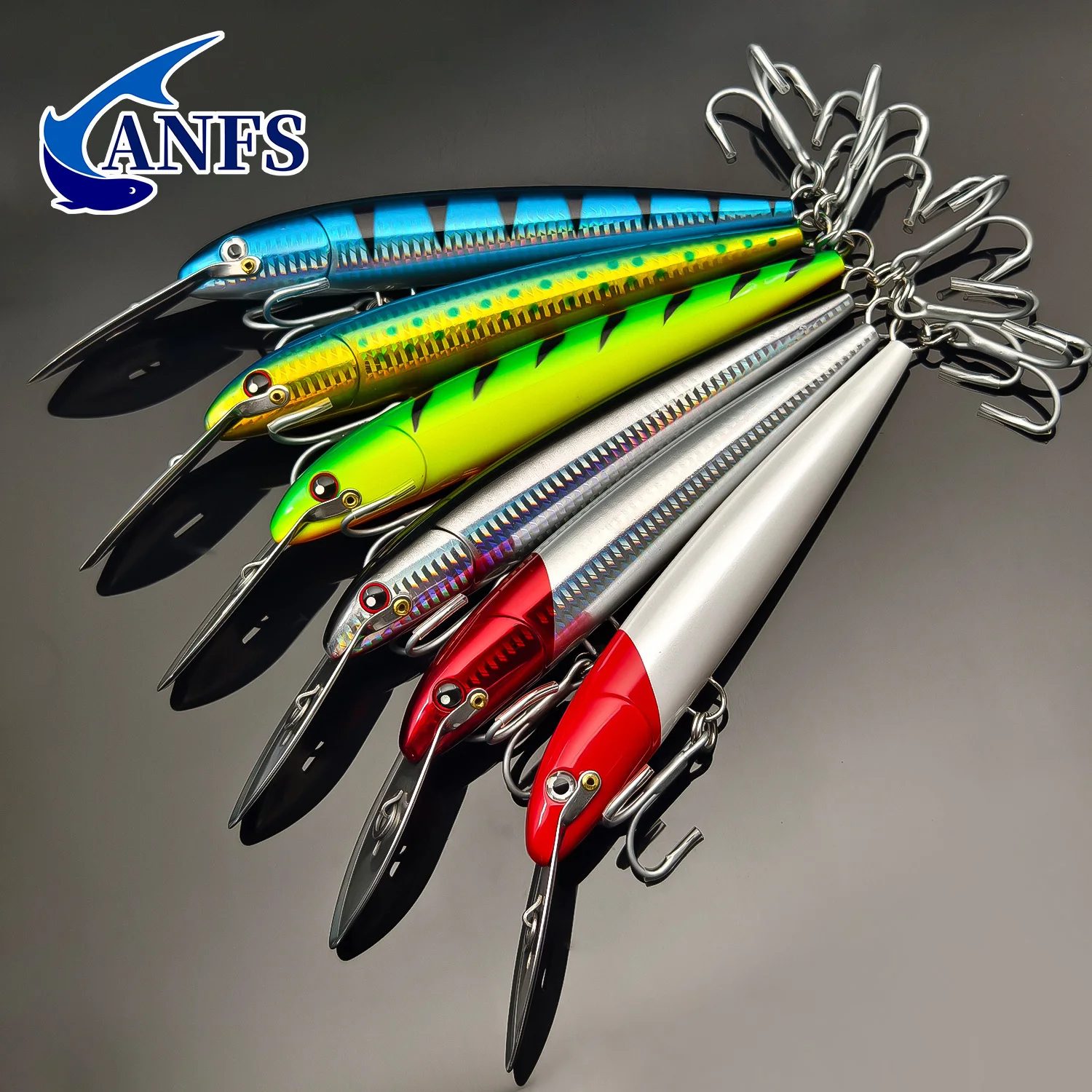 Señuelo de pececillo de gran tamaño, cuerpo ABS, señuelo de pesca con boca de acero inoxidable para atún, lubina, 1 unidad - imagen 3