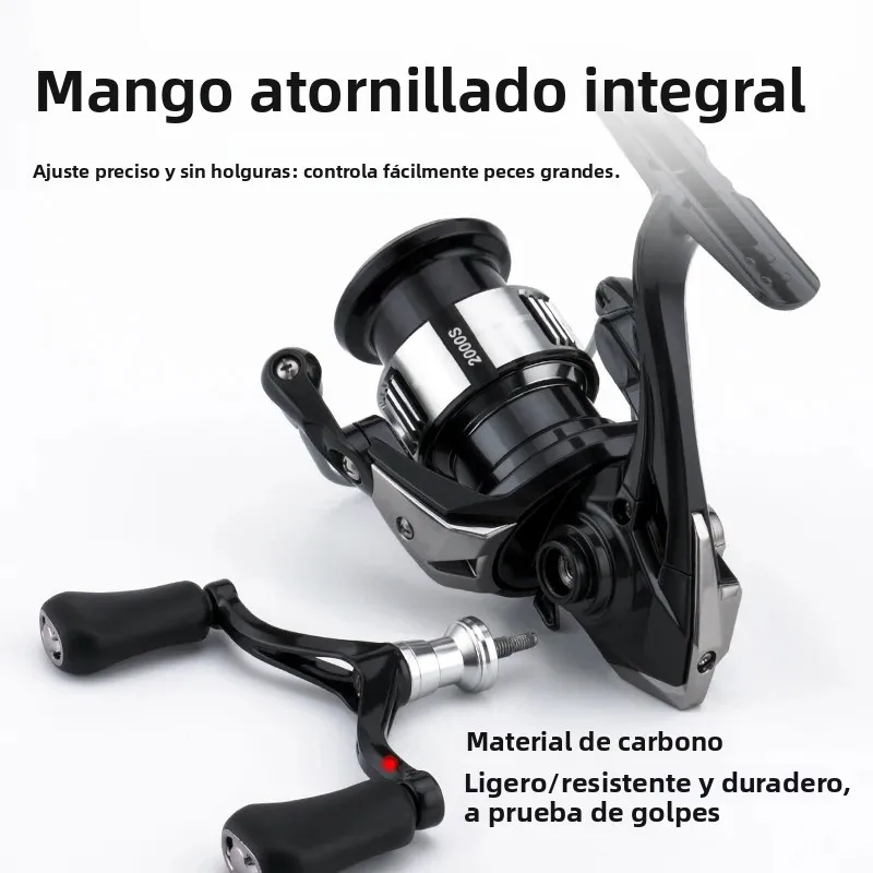 Huidiao-carrete giratorio Ultra X 7 + 1BB, serie 7, husillo de aluminio, juego cero, mango individual/doble, fundición suave para pesca con señuelo - imagen 3