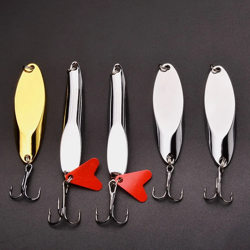 Señuelos de cuchara giratoria de Metal, señuelo de pesca de trucha, lentejuelas duras, Paillette, cebo Artificial, Spinnerbait, herramientas para peces, 5 uds. - imagen 3