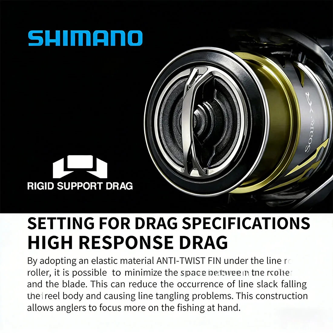 Shimano SOARE XR carrete CI4+ ultraligero freno delantero HAGANE