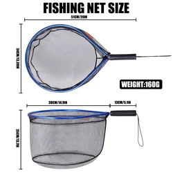Red de Mano Aluminio Ligera Resistente Pesca Deportiva