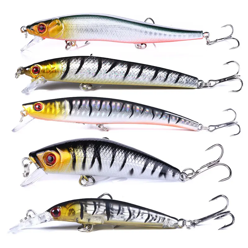 Jerkbait Minnow 5 uds Crankbaits Wobbler para juego de Señuelos de Pesca aparejos Kit de cebo Artificial trucha Trolling señuelos lubina dura Swimbait - imagen 3