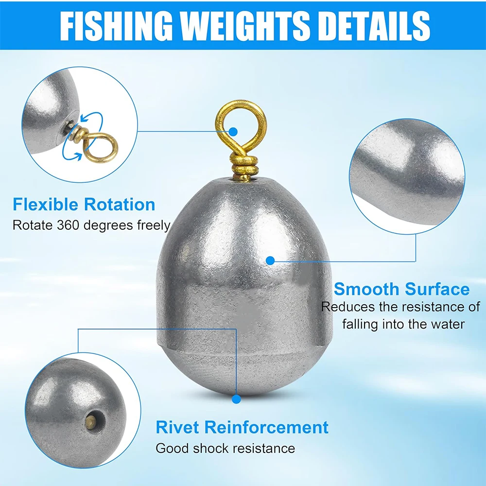 Kit plomos de pesca fundición para lubina bagre agua dulce y salada - imagen 5