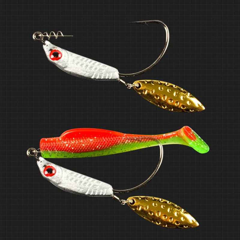Señuelo giratorio de Metal para Pesca, anzuelo giratorio de 3g, 5g, 7g, 10g, 14g, cuchara giratoria, Pin Crankbait, cebo de hundimiento con vibración - imagen 3