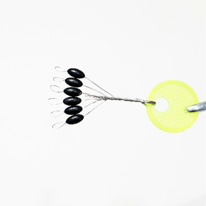 accesorios de pesca jigs de pesca de mar vinilos pesca spinning señuelos pesca pesca equipamentos Conjunto de bolas espaciales de goma para pesca de carpa, Set de 120 piezas, 20 unidades, color negro, tapón ovalado - imagen 4