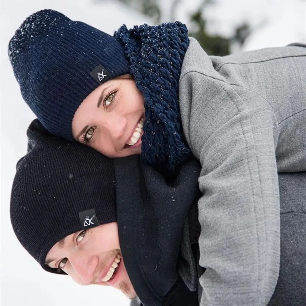 Nueva gorra informal para mujer/hombre, gorros para mujer, gorro más cálido, gorros de invierno y otoño, gorros tejidos - imagen 3