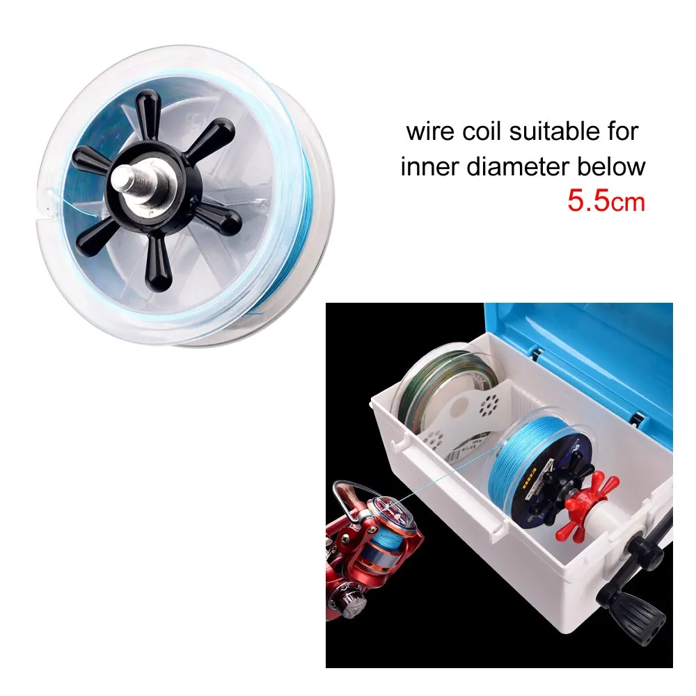 ILURE-Enrollador de línea de pesca portátil, caja de almacenamiento de herramientas, carrete giratorio, aparejos de pesca, equipo cambiador de alambre - imagen 4